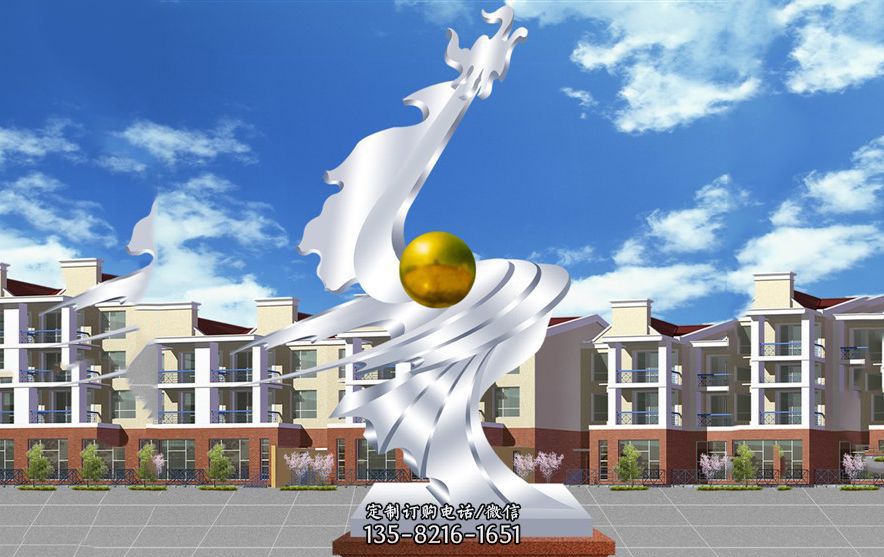 不锈钢龙腾标志景观龙8官网 不锈钢龙腾标志景观龙8官网