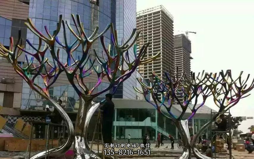 不锈钢树枝景观雕塑 不锈钢树枝景观雕塑