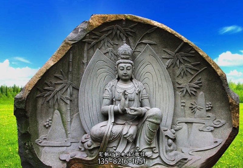 寺庙蛤蜊观音石雕 寺庙蛤蜊观音石雕
