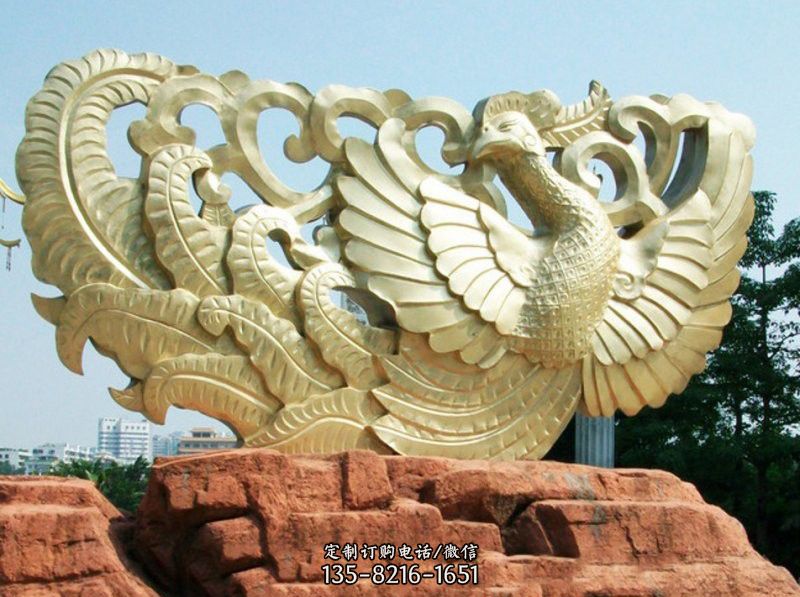 广场凤凰铜雕-凤凰头雕塑 广场凤凰铜雕-凤凰头雕塑