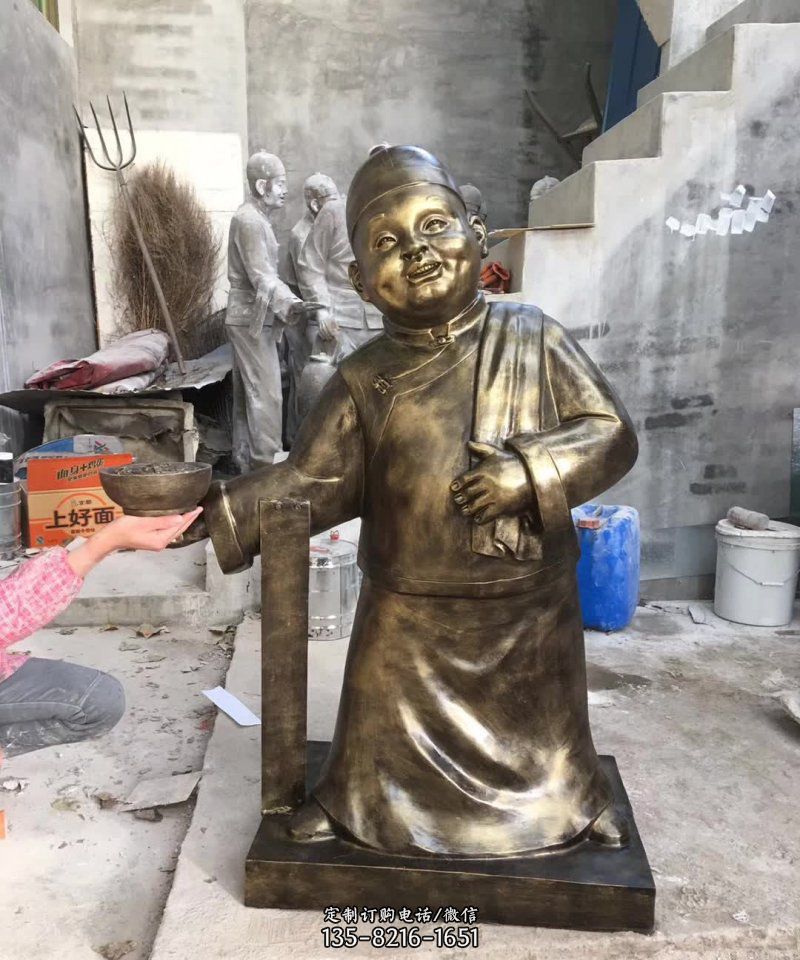 店小二人物铜雕 店小二人物铜雕