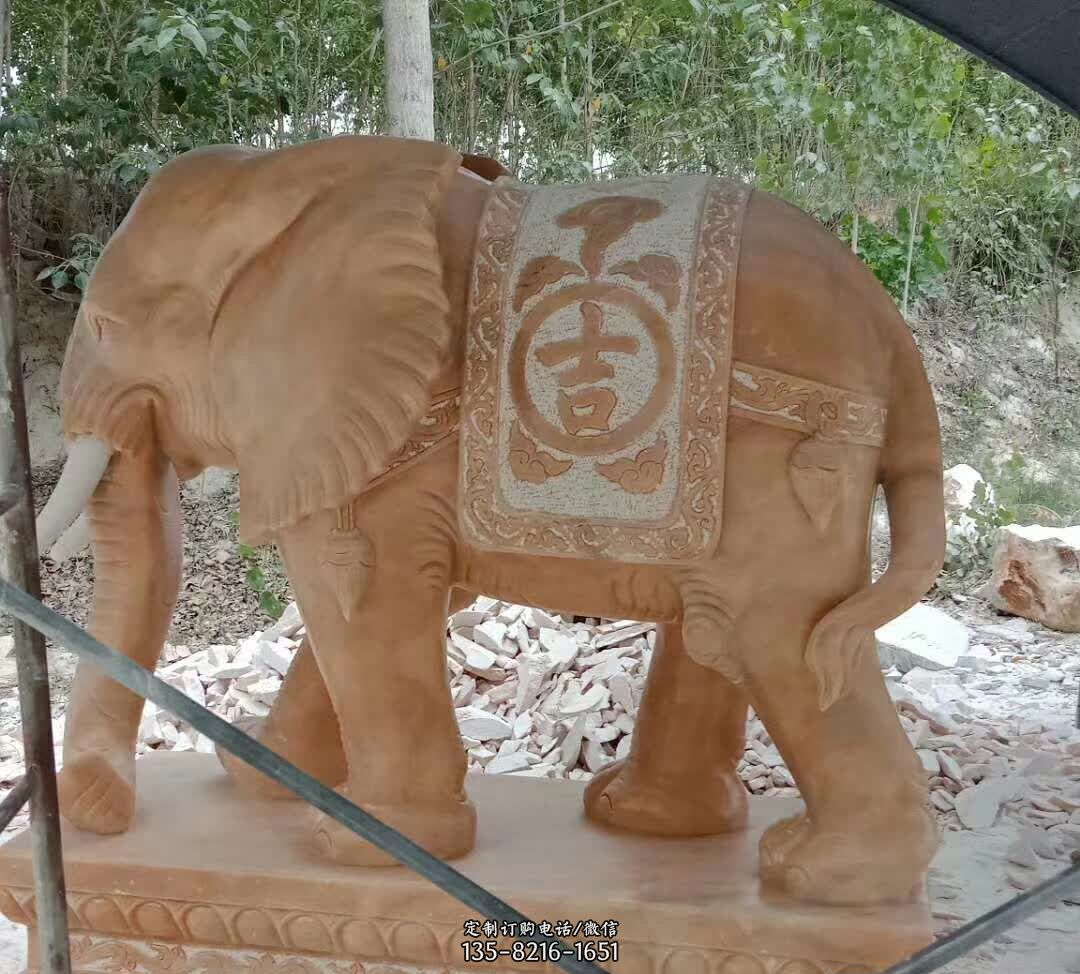 石雕吉祥大象雕塑