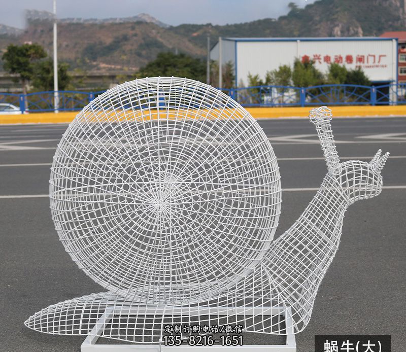 蜗牛镂空不锈钢景观雕塑 蜗牛镂空不锈钢景观雕塑