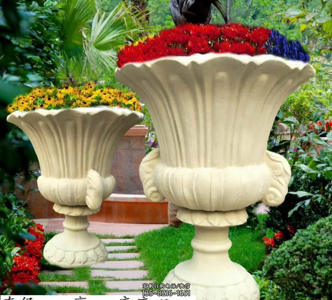 花园景观花盆石雕