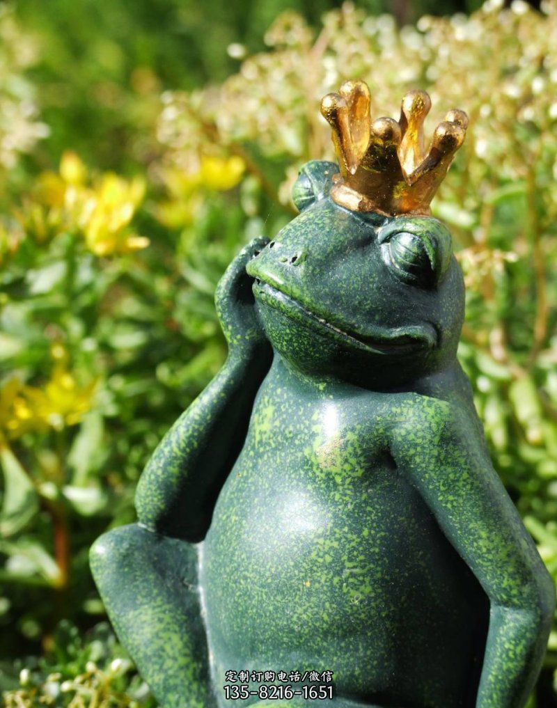 卡通青蛙铜雕-石雕喷水青蛙