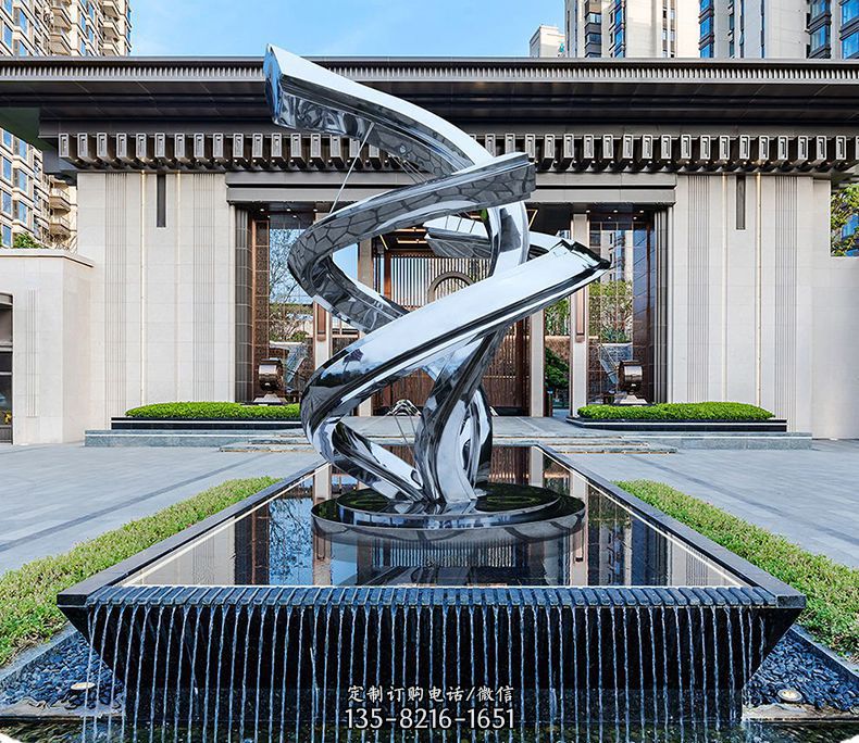 时来韵转不锈钢景观雕塑 时来韵转不锈钢景观雕塑