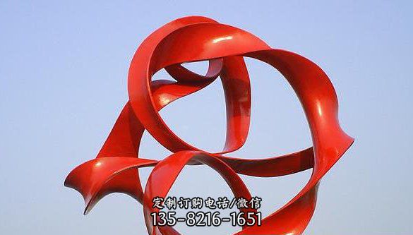 不锈钢彩带抽象雕塑 不锈钢彩带抽象雕塑