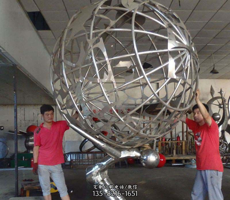 不锈钢空缕球公园景观雕塑 不锈钢空缕球公园景观雕塑