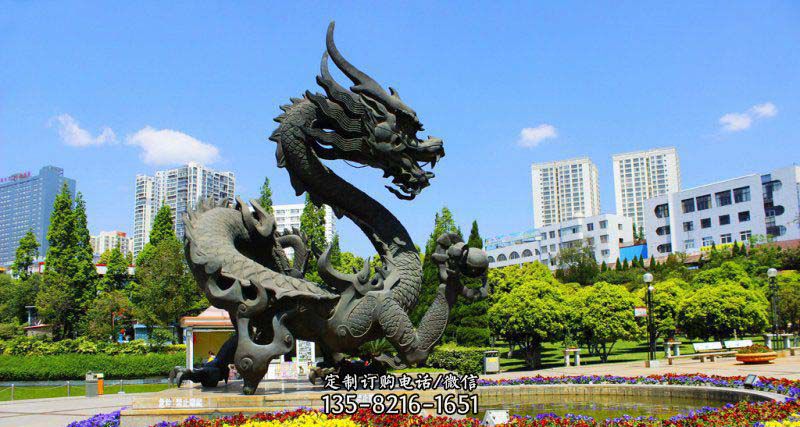 广场龙戏珠景观铜雕 广场龙戏珠景观铜雕