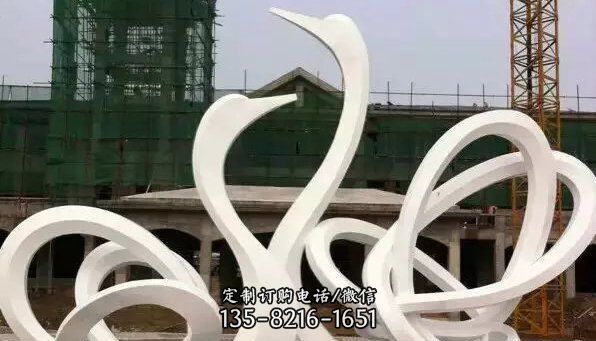 抽象不锈钢天鹅雕塑 抽象不锈钢天鹅雕塑