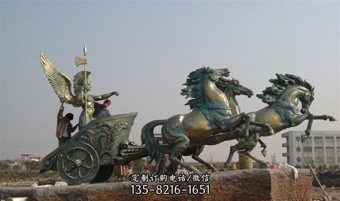 阿波罗战车广场景观铜雕