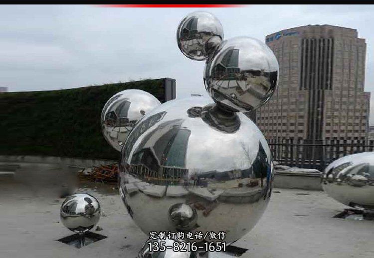 不锈钢镜面圆球雕塑 不锈钢镜面圆球雕塑