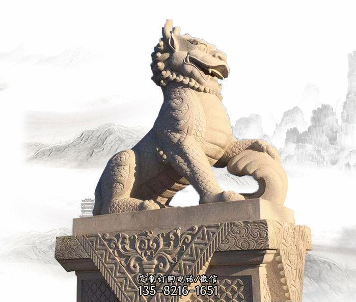 古代神兽大理石麒麟石雕 古代神兽大理石麒麟石雕