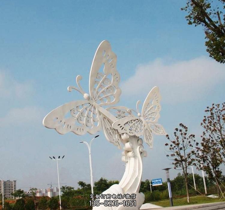 不锈钢广场蝴蝶雕塑