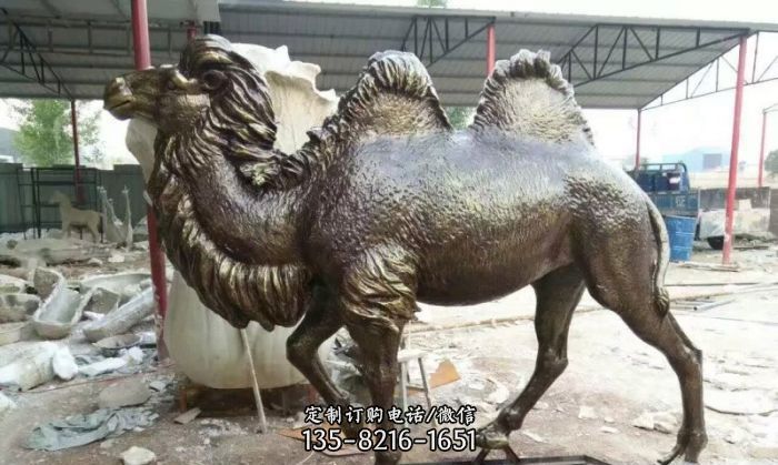 动物骆驼铜雕-不锈钢抽象骆驼雕塑