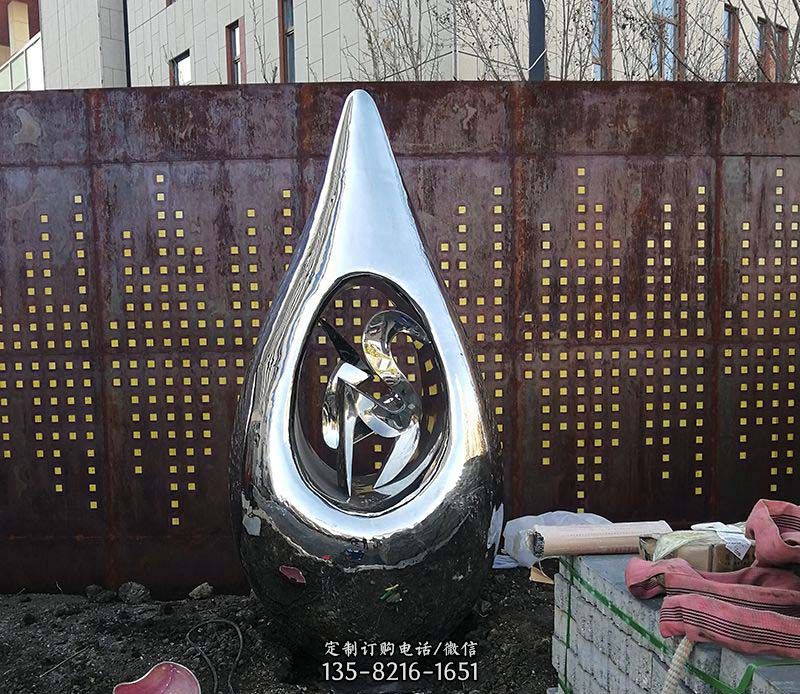 不锈钢镜面水滴雕塑 不锈钢镜面水滴雕塑