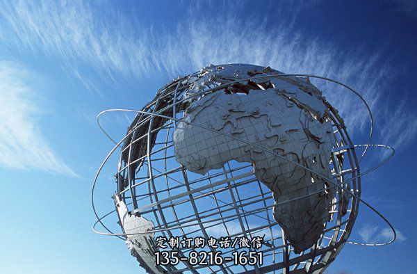 企业不锈钢大型地球雕塑 企业不锈钢大型地球雕塑