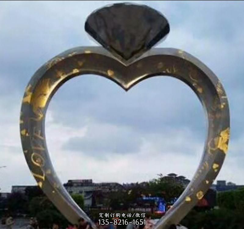 不锈钢创意戒指雕塑 不锈钢创意戒指雕塑