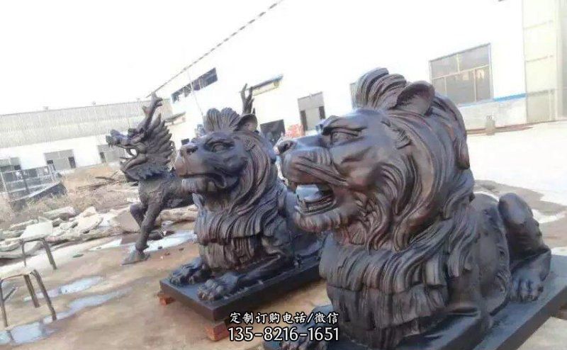 欧式狮子铜雕-精美石雕狮子 欧式狮子铜雕-精美石雕狮子