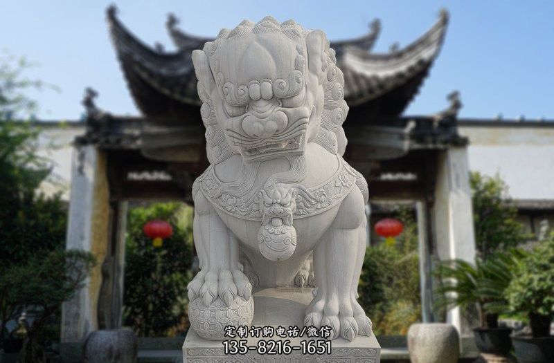 汉白玉故宫狮子石雕
