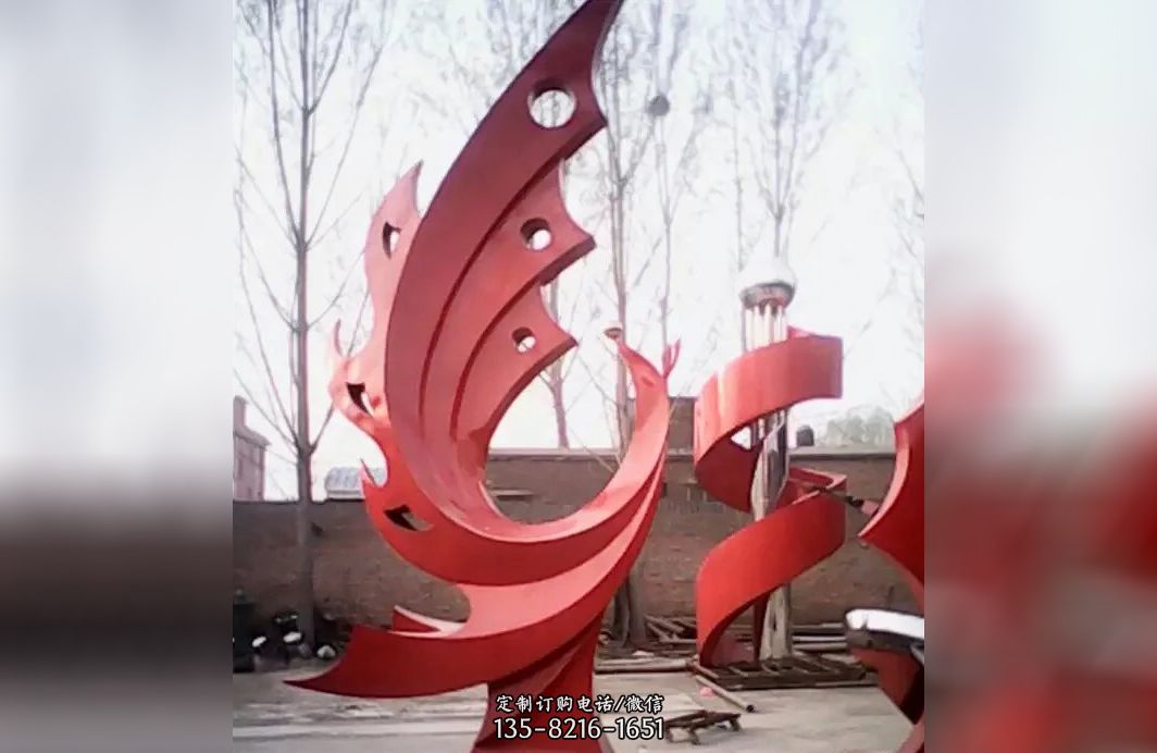 广场不锈钢抽象凤凰雕塑 广场不锈钢抽象凤凰雕塑