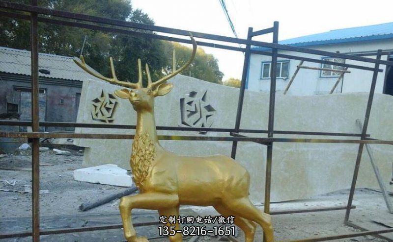 公园铸铜羚羊动物铜雕 公园铸铜羚羊动物铜雕