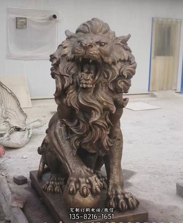 大理石西洋狮子石雕