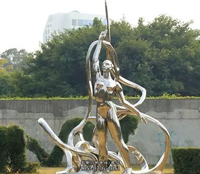 不锈钢彩带舞雕塑 不锈钢彩带舞雕塑