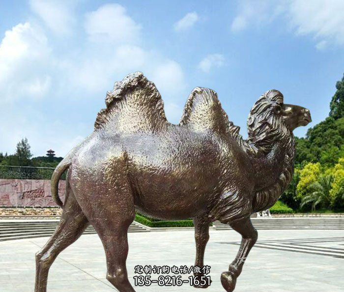 骆驼动物铜雕-古骆驼石雕