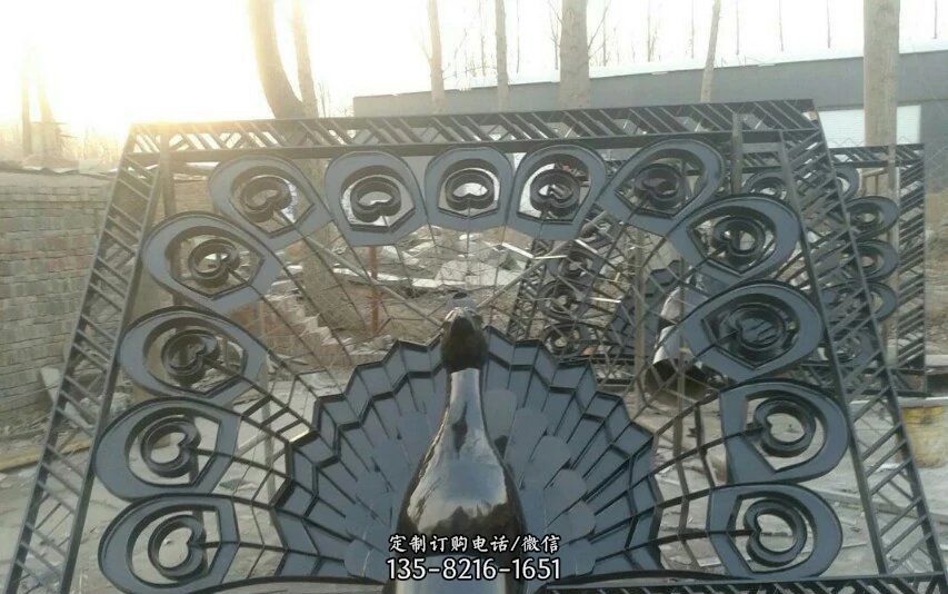 不锈钢孔雀开屏景观雕塑 不锈钢孔雀开屏景观雕塑