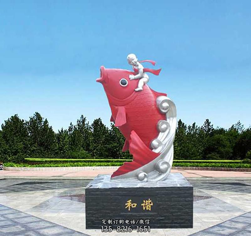 不锈钢鲤鱼动物雕塑 不锈钢鲤鱼动物雕塑