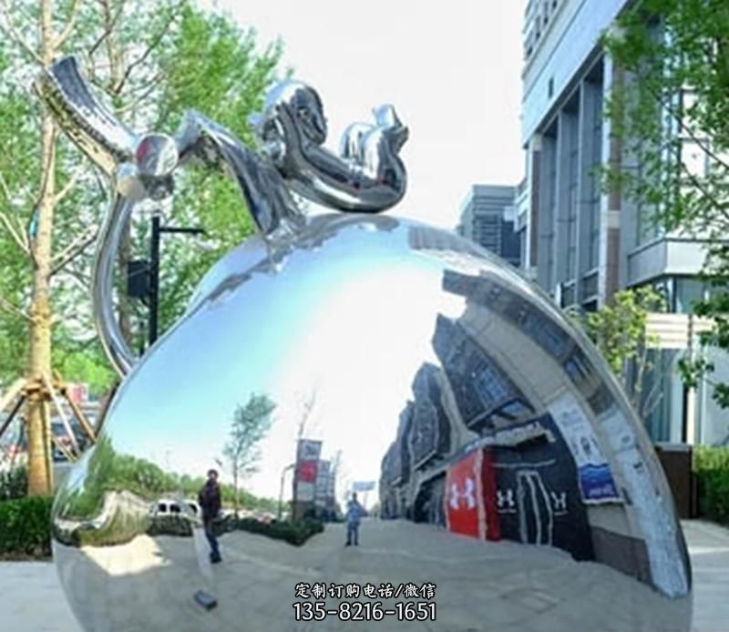 企业不锈钢镜面球抽象雕塑 企业不锈钢镜面球抽象雕塑
