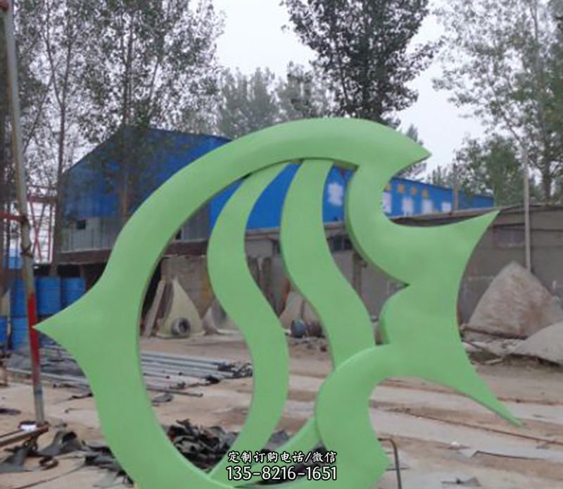 不锈钢剪纸鲤鱼雕塑 不锈钢剪纸鲤鱼雕塑