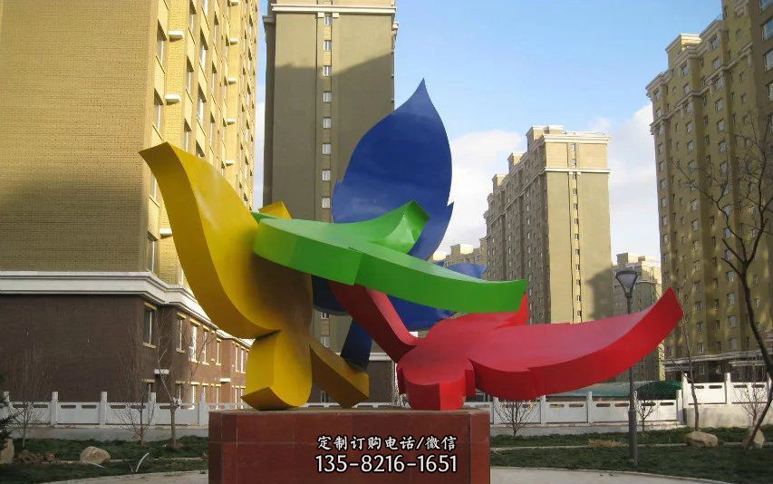 广场不锈钢抽象树叶雕塑 广场不锈钢抽象树叶雕塑