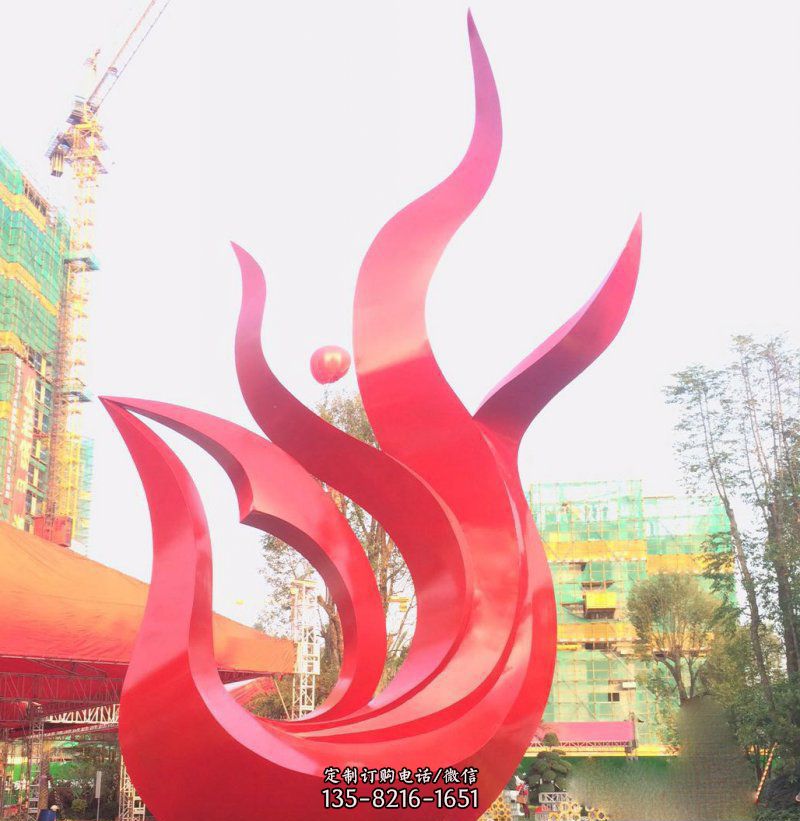 抽象凤凰广场不锈钢雕塑 抽象凤凰广场不锈钢雕塑