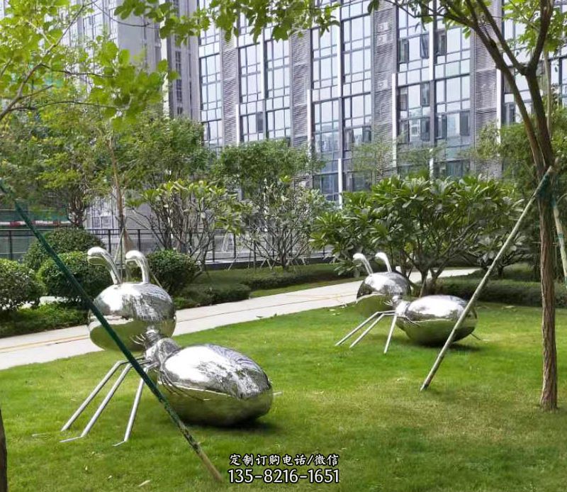 不锈钢小区蚂蚁雕塑 不锈钢小区蚂蚁雕塑