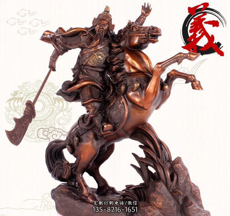 关公骑马铜雕-赵本山预定的御龙关公雕塑 关公骑马铜雕-赵本山预定的御龙关公雕塑