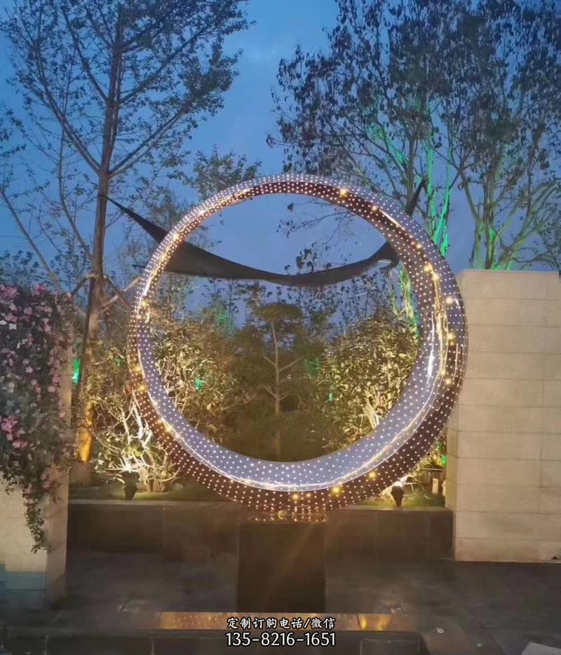 不锈钢灯饰景观圆环 不锈钢灯饰景观圆环