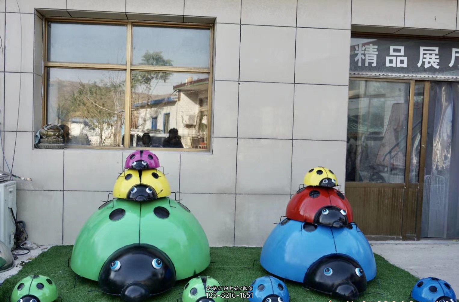 玻璃钢七星瓢虫雕塑 玻璃钢七星瓢虫雕塑