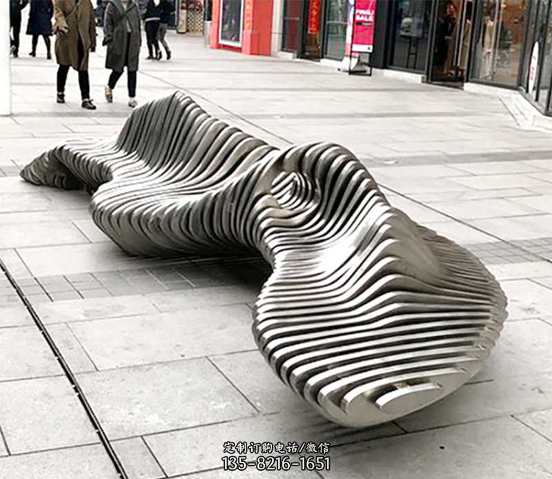 商场不锈钢座椅雕塑