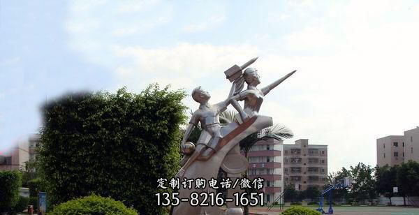 校园不锈钢腾飞景观雕塑 校园不锈钢腾飞景观雕塑