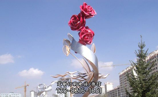 不銹鋼玫瑰花雕塑222 不銹鋼玫瑰花雕塑222