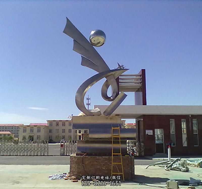 不锈钢校园景观标识雕塑 不锈钢校园景观标识雕塑