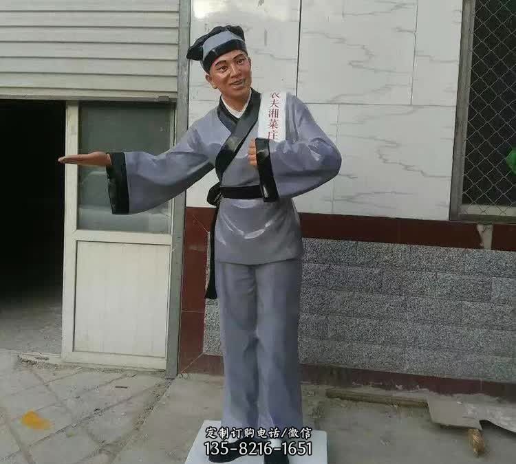 玻璃钢仿真店小二雕塑 玻璃钢仿真店小二雕塑