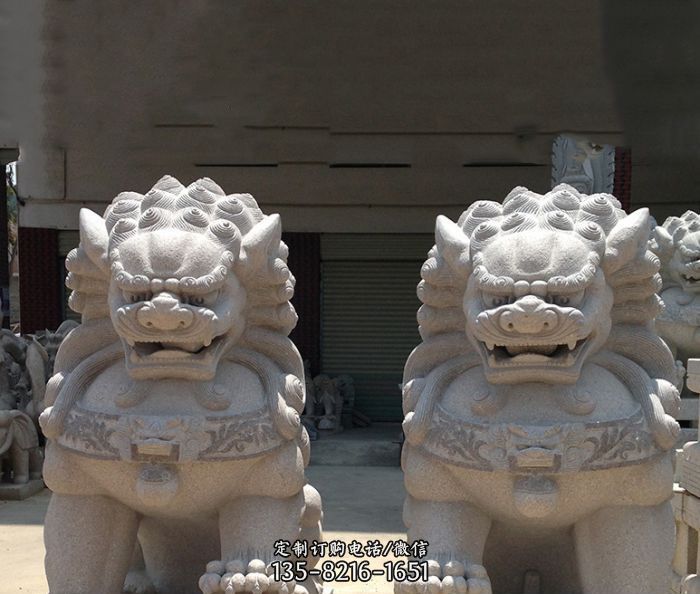 寺庙景观仿古镇宅石狮子 寺庙景观仿古镇宅石狮子