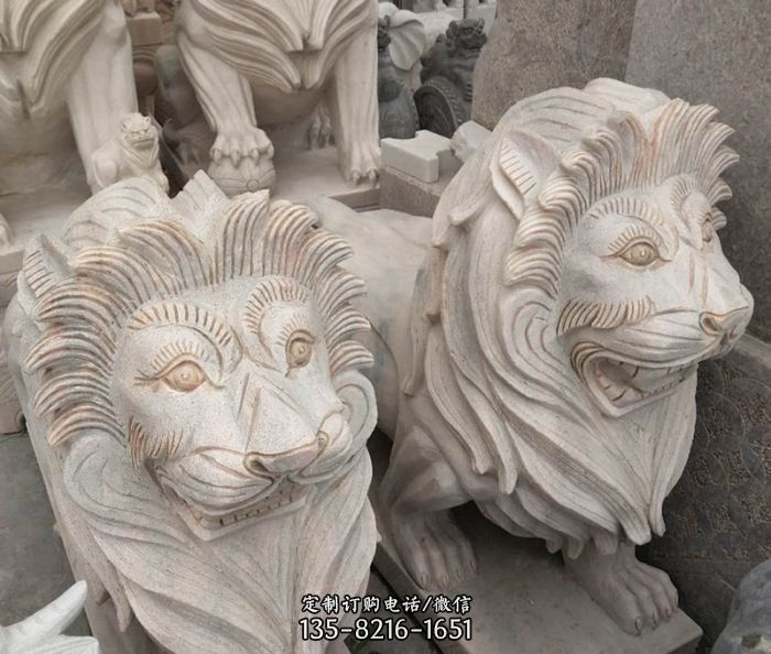 欧式狮子石雕-铜雕佛像狮子