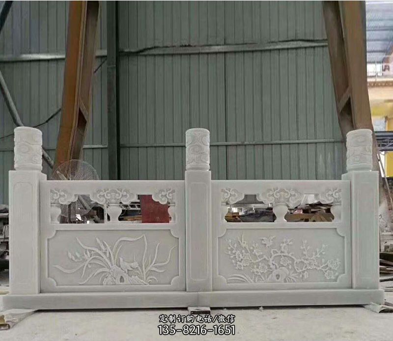 庭院汉白玉石栏板景观石雕 庭院汉白玉石栏板景观石雕