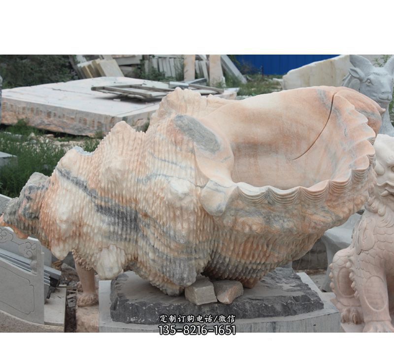 公园海螺石雕-海螺雕塑广场