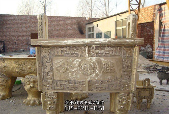 铸铜四足方鼎-金鼎四方鼎摆件 铸铜四足方鼎-金鼎四方鼎摆件