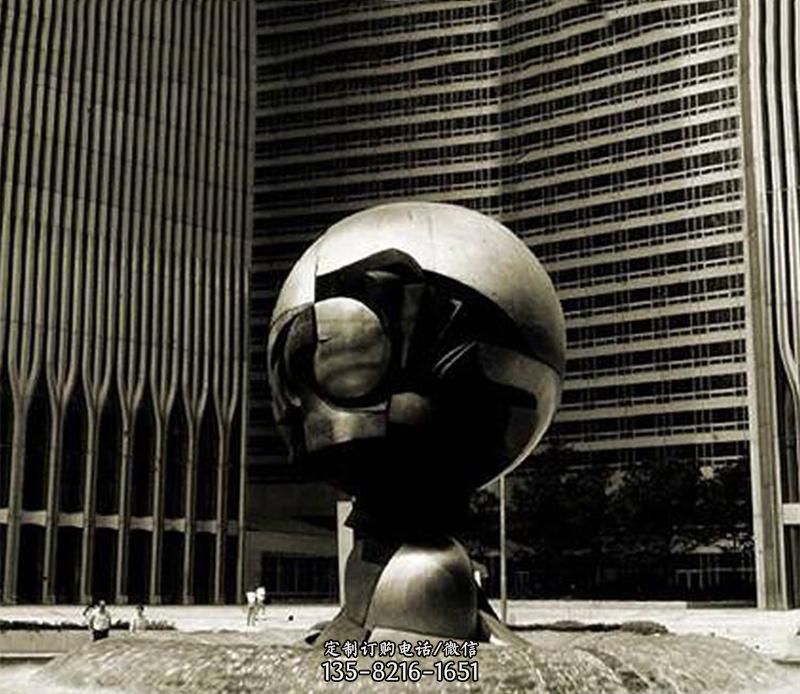 广场不锈钢创意空心球雕塑
